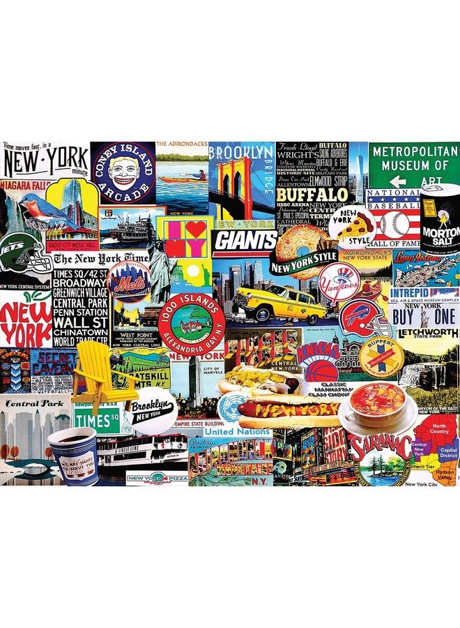 WHITE MOUNTAIN Puzzles New York New York! 1000 Piece Jigsaw Puzzle - Image 1