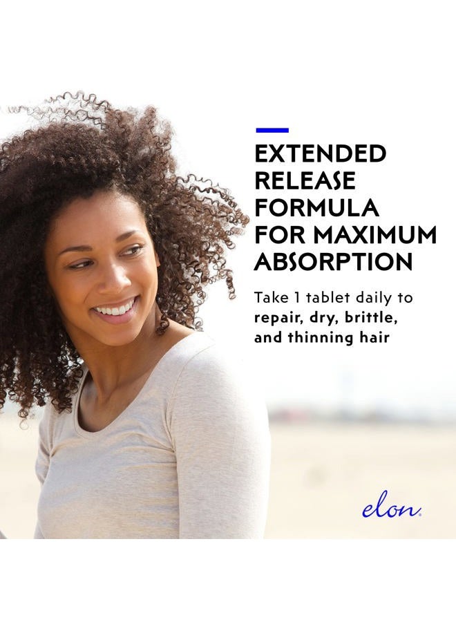 Elon Matrix 5000 Biotin Hair Vitamins (180 Hair Growth Pills) - Biotin 5000mcg Vitamins for Hair Growth w/Extended Release - Promotes Healthy & Strong Hair - Suitable for All Hair Types (60ct x - Image 4