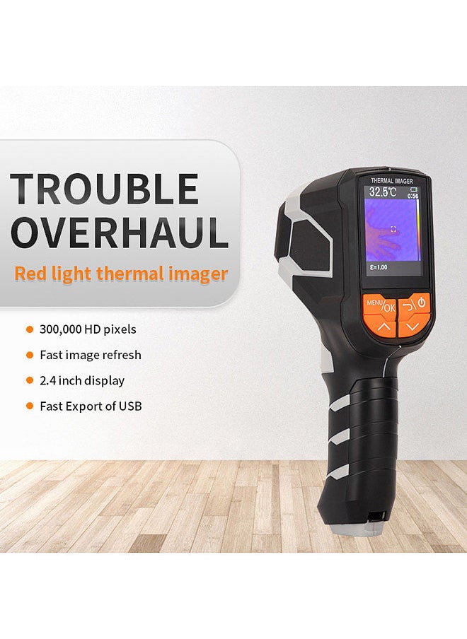 ​300,000 Pixel Infrared Sensors Portable Thermal Imager Handheld 2.4inch LCD Color Display 240*320 Resolution Clear Definition Imaging Camera -20℃ to 1000℃ Temperature Measurement Instrument