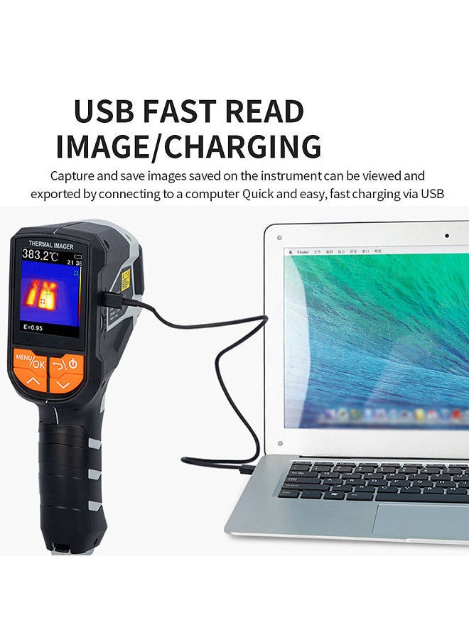 ​300,000 Pixel Infrared Sensors Portable Thermal Imager Handheld 2.4inch LCD Color Display 240*320 Resolution Clear Definition Imaging Camera -20℃ to 1000℃ Temperature Measurement Instrument