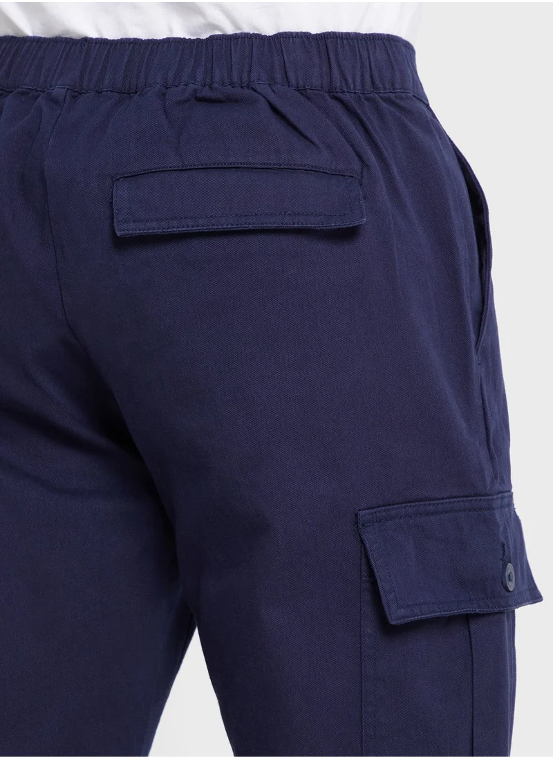 Thomas Scott Thomas Scott Men Comfort Mid-Rise Easy Wash Cargo Trousers