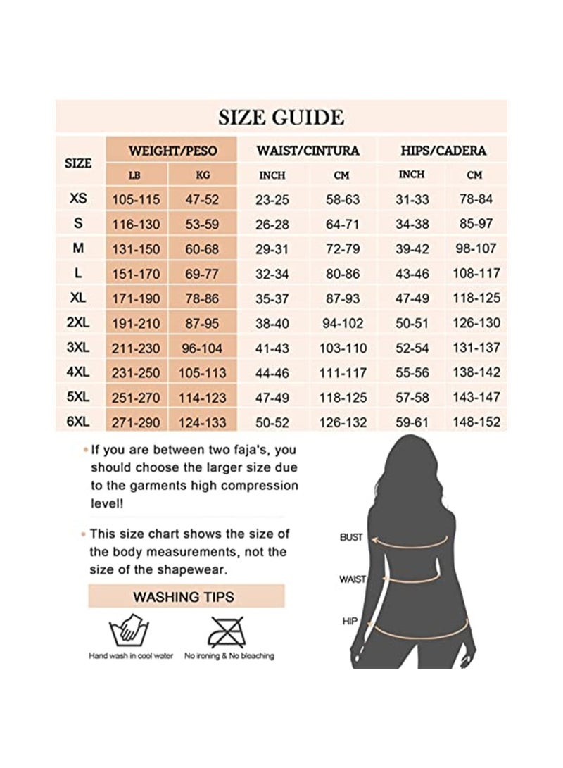 Luckam Women Bodysuits Beige Shapewear for Women Body Shaper Slimming Shapewear Flat Stomach Corset Shaping Panties L Size - Image 4