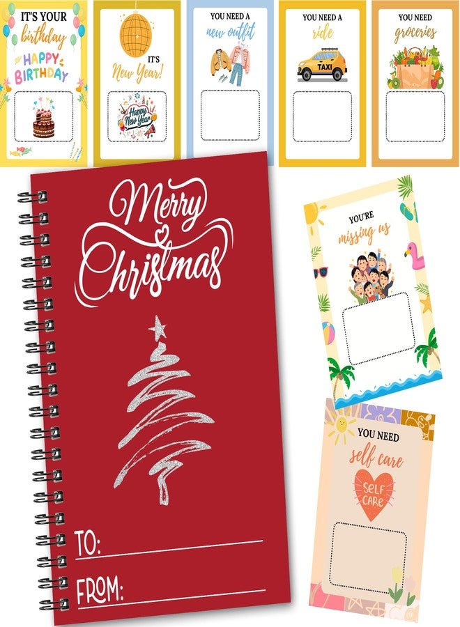 MDPrints Global Merry Christmas Gift Card Book, Greeting Card Holder Organizer 5''x7'' Booklet for College Student (Book 20 - Image 4