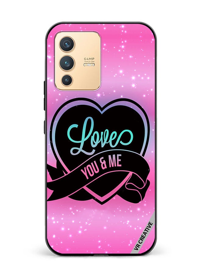 VR CREATIVE Protective Case Cover For Vivo V23 5G Love You And Me Design Multicolour - Image 1