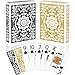 Metsyth Playing CardsDeck of CardsPlaying Card 2 PackPoker Cards SetJumbo Large Print Playing Cards for Adults SeniorsCard Games for Family Game Night Party Black and Gold - Image 2