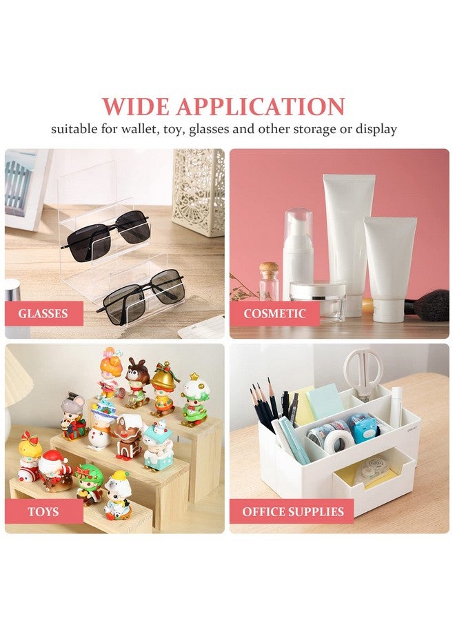 Cabilock Cabilock Purse Stands for Display, 6-Tier Acrylic Clear Display Risers 7.8" Purse Perfume Organizer Stand Holder, Clear Tiered Multi Slot Vendor Counter Table Shelf for Dessert Cupcake Jewelry Figure  - Image 4