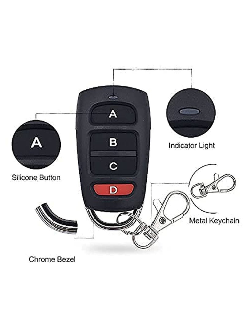 SYOSI, 3pcs 433mhz Garage Door Cloning Remote Control Keys, Universal Strong Wireless Copy Remote Control Keychain - Image 4