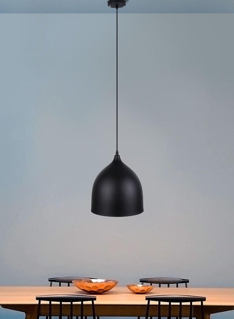 El Rawda Lighting Montro Ceiling Lamp -Single | modern decorative LED E27 pendant light ceiling lamp hanging | suitable for any room | Color: Black | Size: 70x26 cm - Image 2