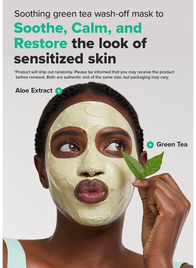 I DEW CARE Wash-Off Mask - Matcha Mood | Korean Facial Soothing Green Tea Skincare for Dry and Sensitized Skin, 3.52 Oz - Image 2