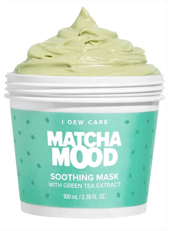 I DEW CARE Wash-Off Mask - Matcha Mood | Korean Facial Soothing Green Tea Skincare for Dry and Sensitized Skin, 3.52 Oz - Image 1