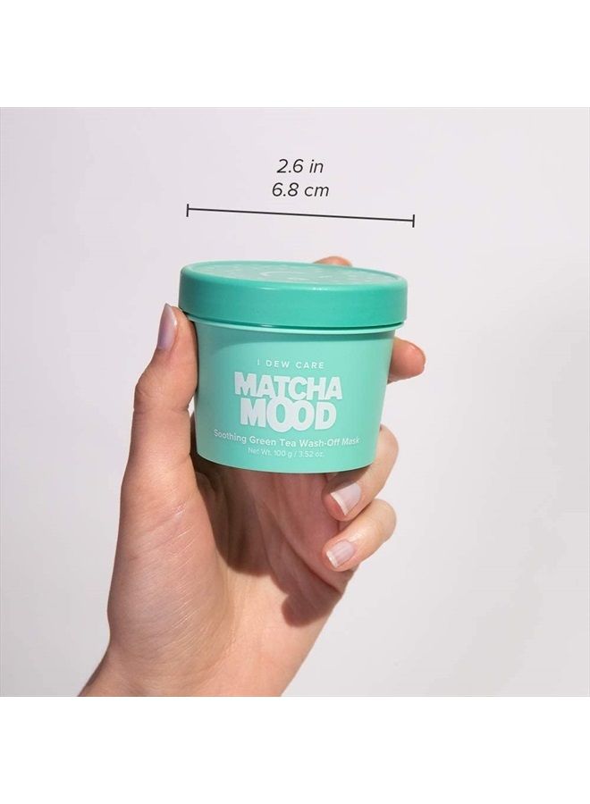 I DEW CARE Wash-Off Mask - Matcha Mood | Korean Facial Soothing Green Tea Skincare for Dry and Sensitized Skin, 3.52 Oz - Image 5