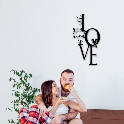 Rajukit Love Wall Decor "All You Need Is Love" Sculpture, add romantic home decoration to living room, bedroom and kitchen - Image 4