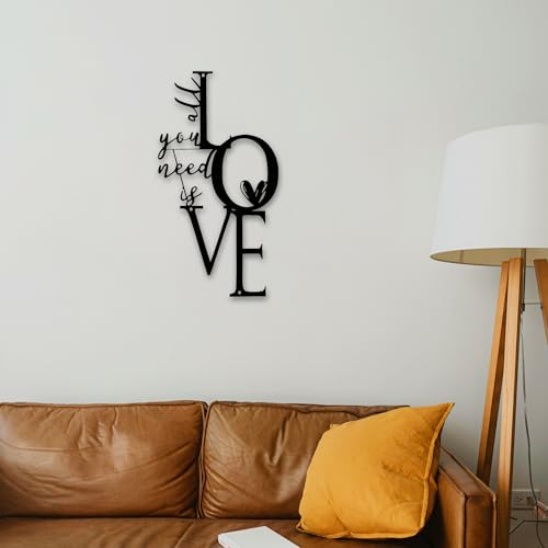 Rajukit Love Wall Decor "All You Need Is Love" Sculpture, add romantic home decoration to living room, bedroom and kitchen - Image 5