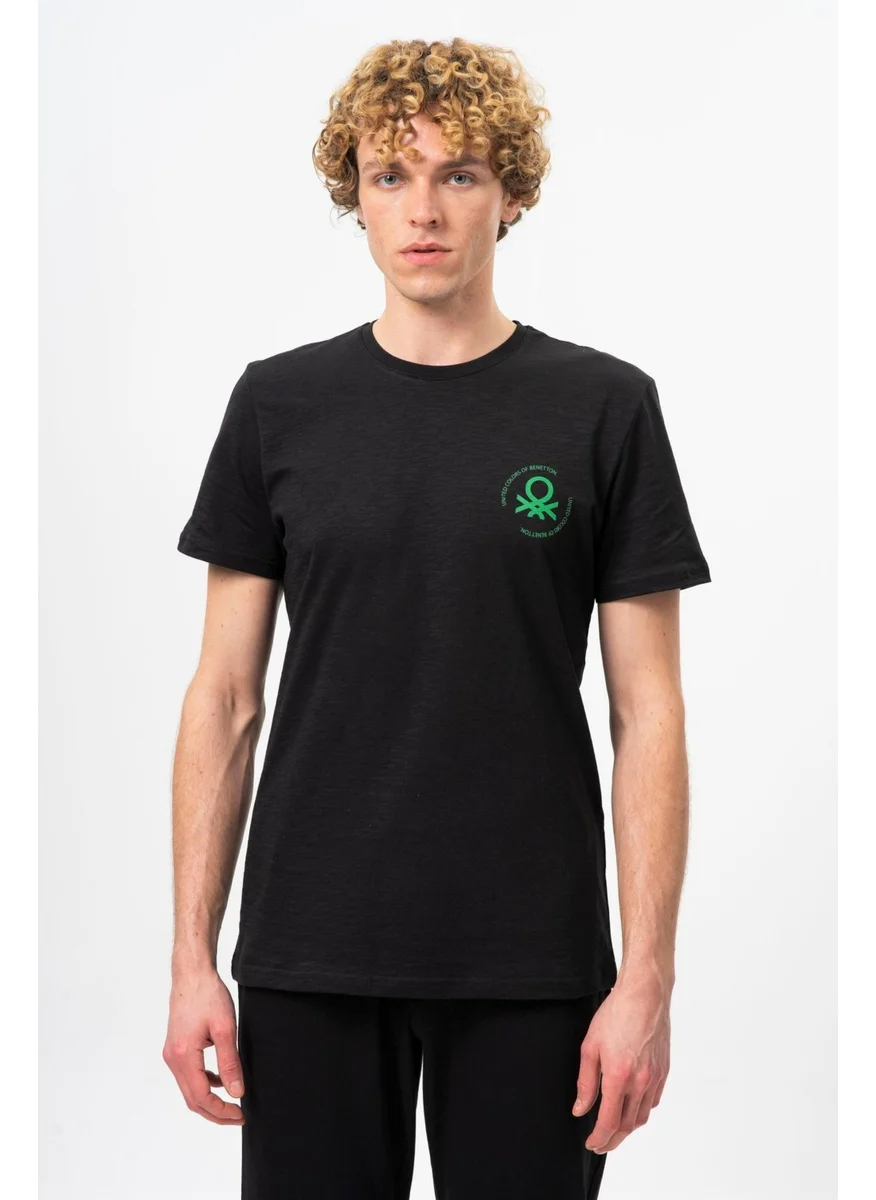 بينيتون BNT-M099-R-23Y Men's T-Shirt