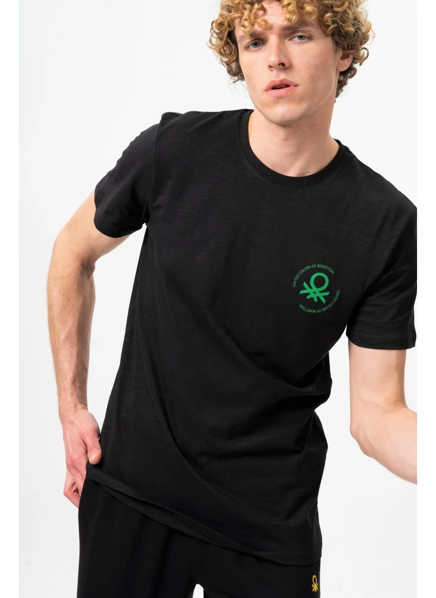 بينيتون BNT-M099-R-23Y Men's T-Shirt