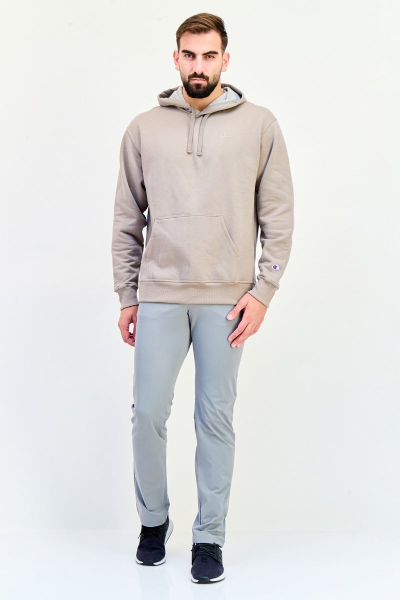 Champion Men Sportswear Fit Long Sleeve Outdoor Hoodie, Taupe  - Image 2