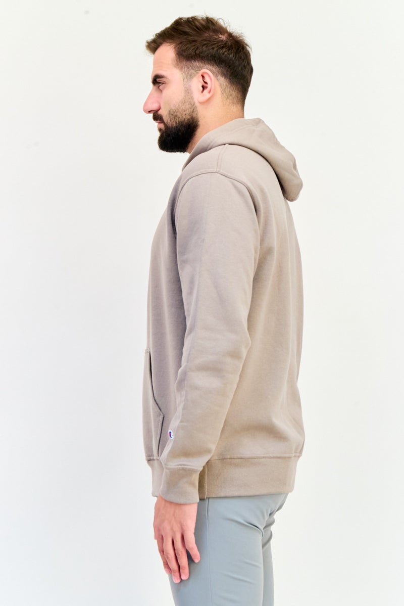 Champion Men Sportswear Fit Long Sleeve Outdoor Hoodie, Taupe  - Image 4
