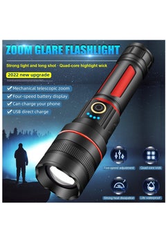 Generic Rechargeable LED Flashlights High Lumens 120000 Lumens Super Bright Flashlight 5 Modes Zoomable IP68 Waterproof Tactical Flashlights for Emergencies and Camping  - Image 2
