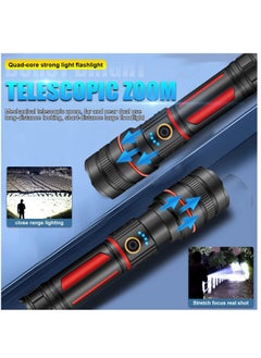 Generic Rechargeable LED Flashlights High Lumens 120000 Lumens Super Bright Flashlight 5 Modes Zoomable IP68 Waterproof Tactical Flashlights for Emergencies and Camping  - Image 5