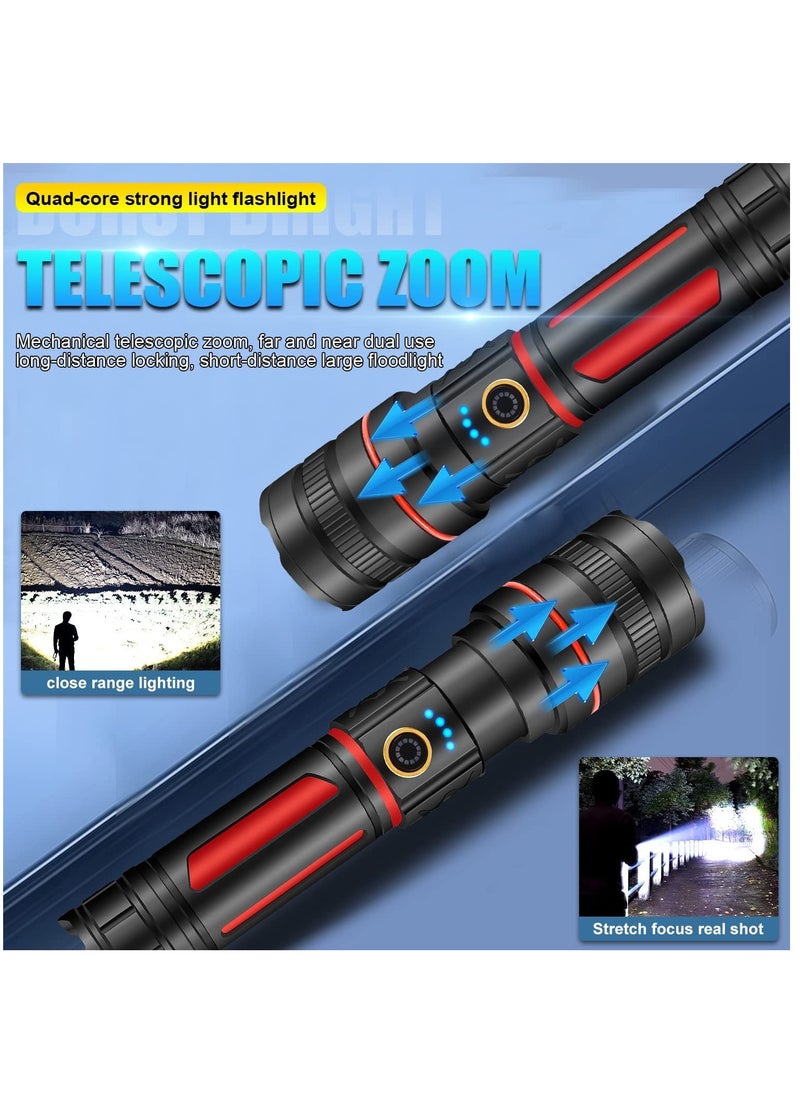 Generic - Rechargeable LED Flashlights High Lumens 120000 Lumens Super Bright Flashlight 5 Modes Zoomable IP68 Waterproof Tactical Flashlights for Emergencies and Camping - Image 1
