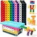 QUYSK 300 Pcs Linking Cubes for Math with Storage Boxes Kids Counting Blocks for Math STEM Connecting Cubes Math Manipulatives Classroom Learning Supplies for Preschool and Elementary Aged Kids - Image 3