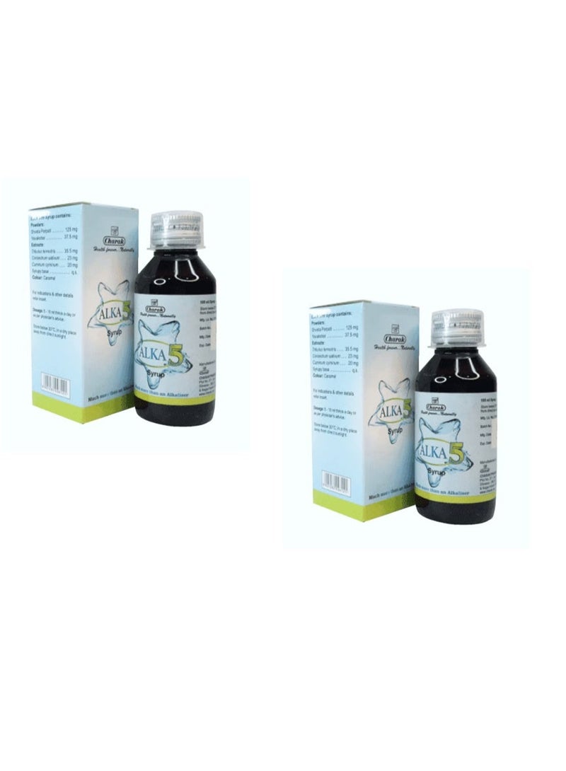 Charak Alka 5 Syrup 100ml Twin Pack (2 x 100ml) - Image 2