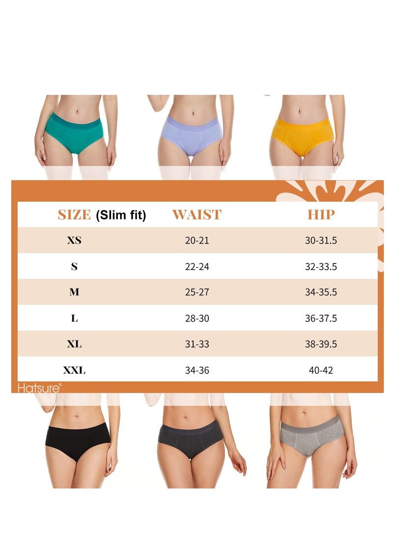 SYOSI - SYOSI 4 Pack Womens Menstrual Period Panties, Leak Proof Period Panties Super Comfy Period Panties Cotton Menstrual Panty for Teens Girls Large Black - Image 1