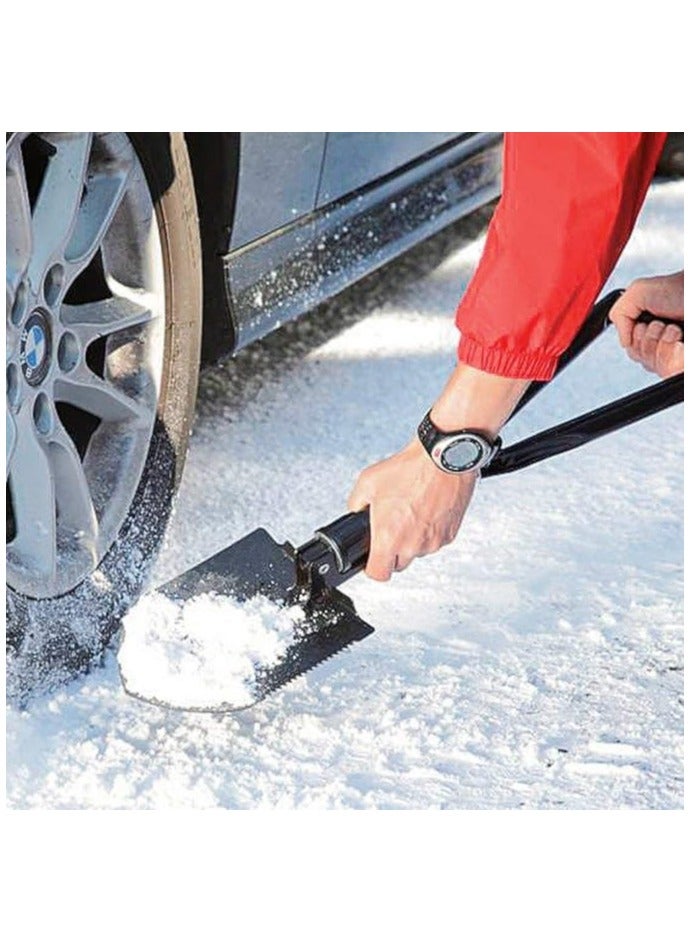 Eidoct Folding Shovel,With Carrying Pouch Camping Shovel, Military Folding Survival Shovel, Portable Shovel For Garden, Hiking, Fishing, Car Emergency - Image 5