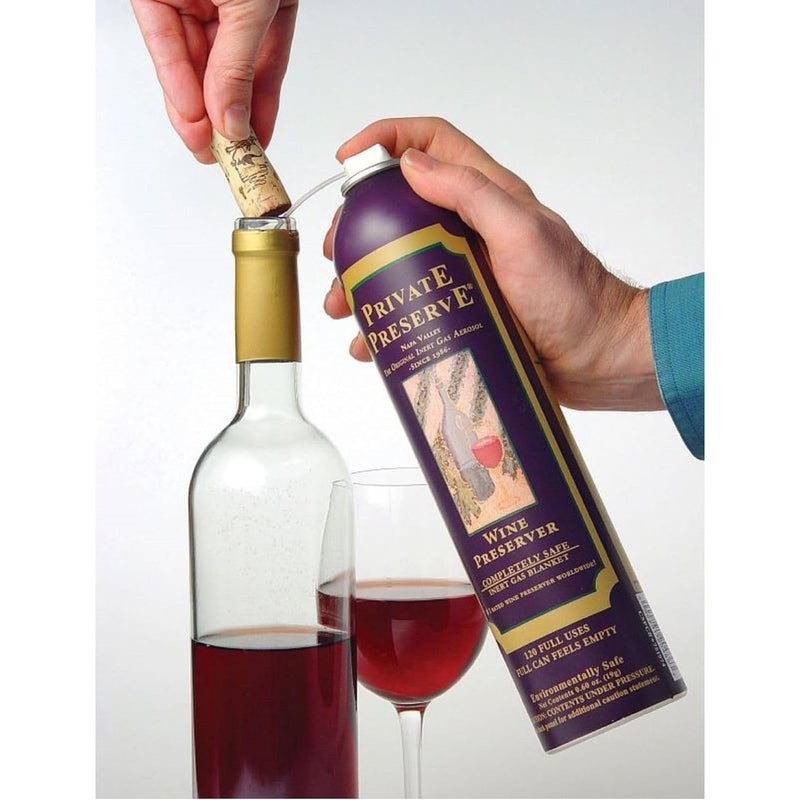Private Preserve Wine Preservation System | 100% Green Gas Based | Suitable For All Wine, Port, Sake, Cognac, Whiskey, Fine Oil & Vinegar (Pack of 3) - Image 5