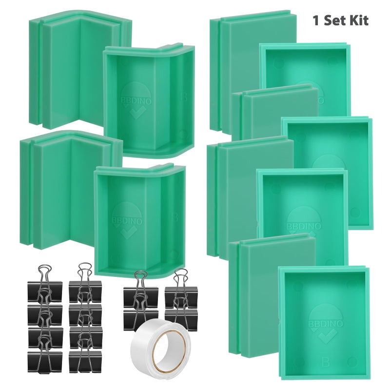BBDINO Adjustable Mold Housing Kit for Silicone Molds Making - Plastic Silicon Mold Housing Kit - Free Combination & Tierable Mold Housing Kit- Ideal for Molds Casting, Soap Molds, Wax Molds etc. - Image 3