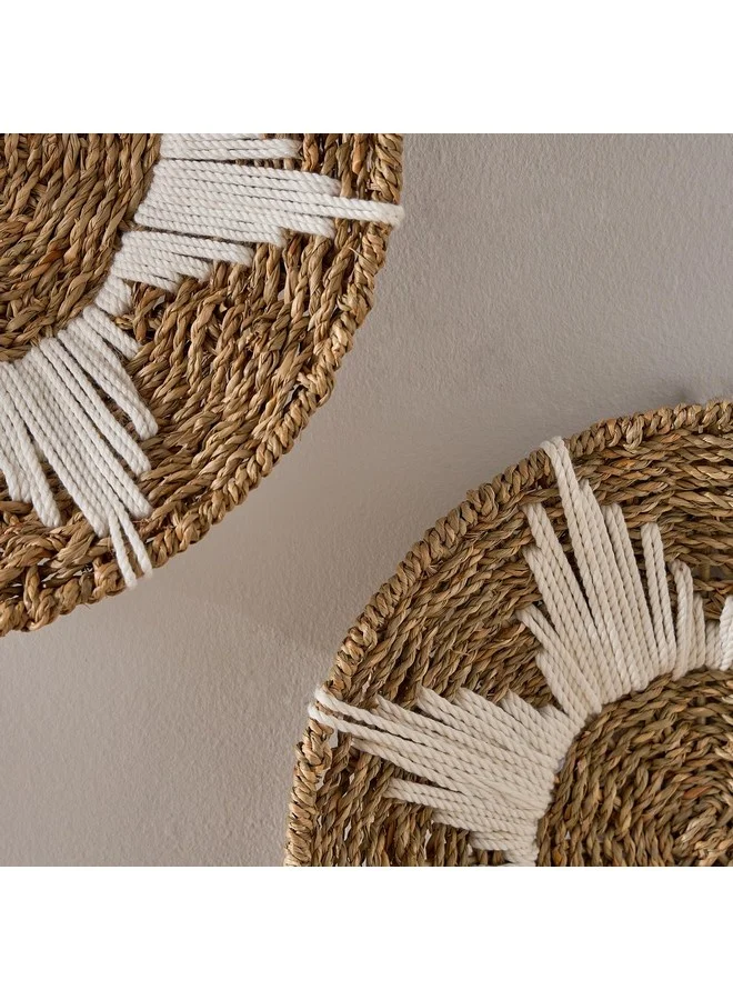 Home Box Belmonte 3-Piece Seagrass Wall Decor Set 35 x 6 x 35 cm