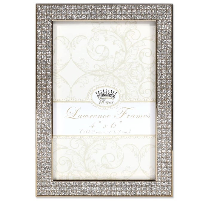 LAWRENCE ROYAL DESIGNS 4X6 TURNER GOLD AND GLITTER METAL PICTURE FRAME