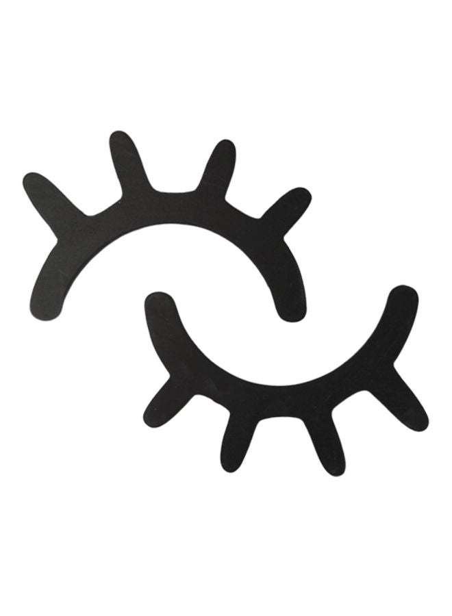 NIBEMINENT Pair Of 3D Eyelash Wall Sticker Black 14.2 x 10 0.6centimeter