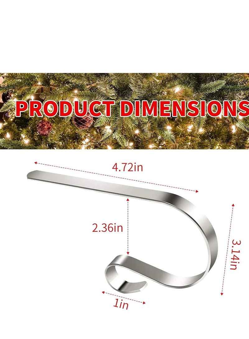 SYOSI 6 Pack Hooks Metal, Stocking Holders, Non-Slip Hanger for Clothes Sock Pants Handbag Hanging Clips for Tree Fireplace Party Decoration Supplies  - Image 5