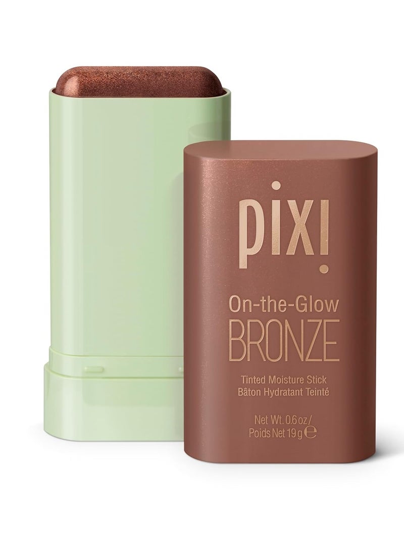 pixi Pixi On-the-Glow Bronze - BeachGlow, Hydrating Tinted Moisture Bronzer Stick with Ginseng, Aloe Vera & Fruit Extracts, For Cheeks & Lips, 19g / 0.6oz, Paraben-Free  - Image 1