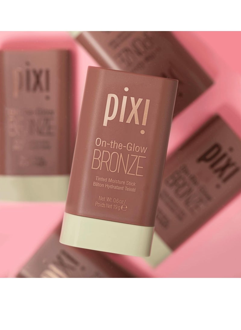 pixi Pixi On-the-Glow Bronze - BeachGlow, Hydrating Tinted Moisture Bronzer Stick with Ginseng, Aloe Vera & Fruit Extracts, For Cheeks & Lips, 19g / 0.6oz, Paraben-Free  - Image 4