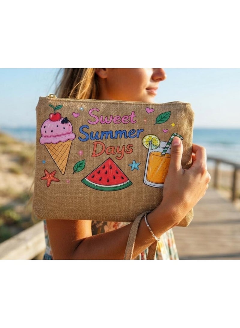 Women's handbag with a summer design - Image 1