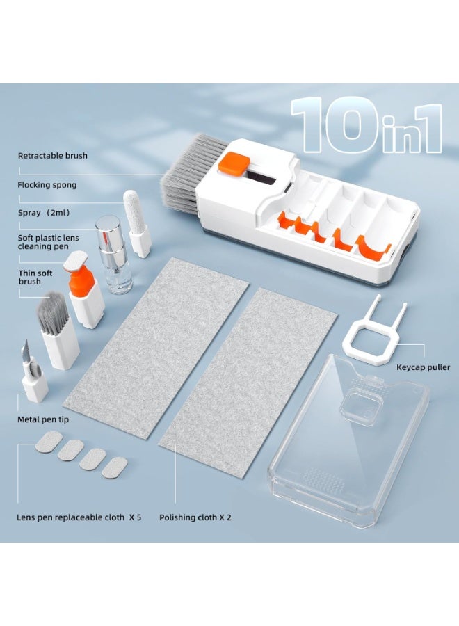 ريتش لايف مجموعة تنظيف لوحة المفاتيح، منظف لوحة مفاتيح شامل، منظف لوحة مفاتيح الكمبيوتر الشخصي مع فرشاة، تنظيف لوحة المفاتيح، مجموعة تنظيف الكمبيوتر المحمول، منظف لوحة مفاتيح الهاتف المحمول لأجهزة iPhone والكمبيوتر اللوحي والكمبيوتر والكاميرا - Image 5