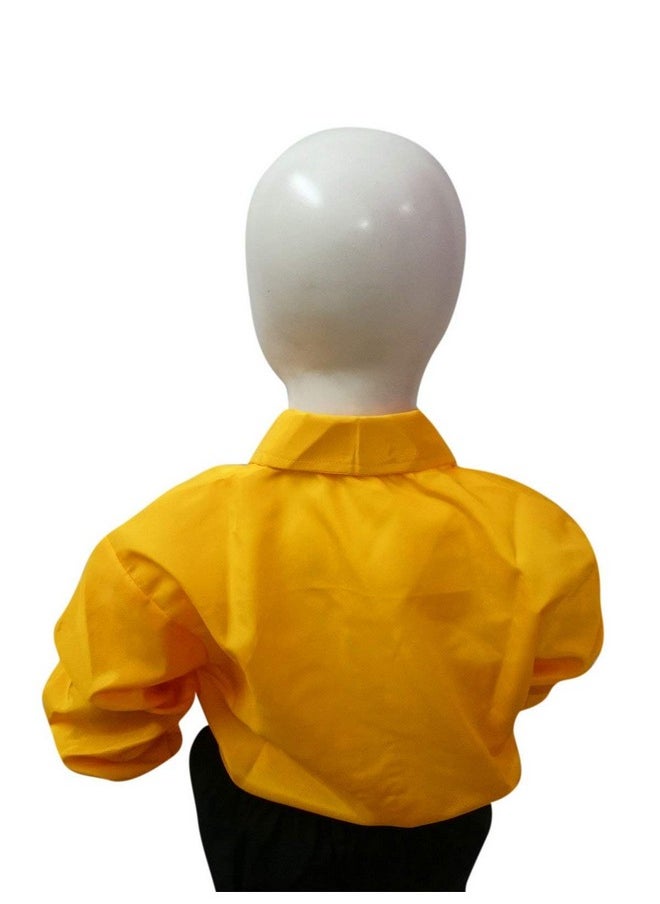 BookMyCostume BookMyCostume Yellow Frills Shirt Kids Fancy Dress Costume 10-12 years  - Image 3