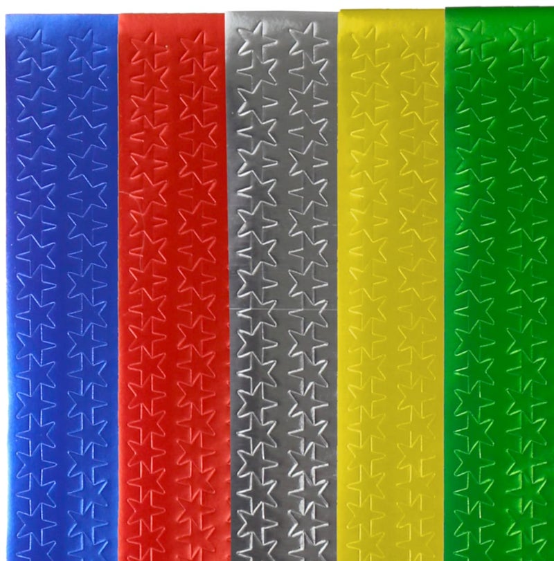 Iconikal 6000Count Bulk Metallic Foil Reward Stars Stickers Blue Red Silver Gold Green - Image 1