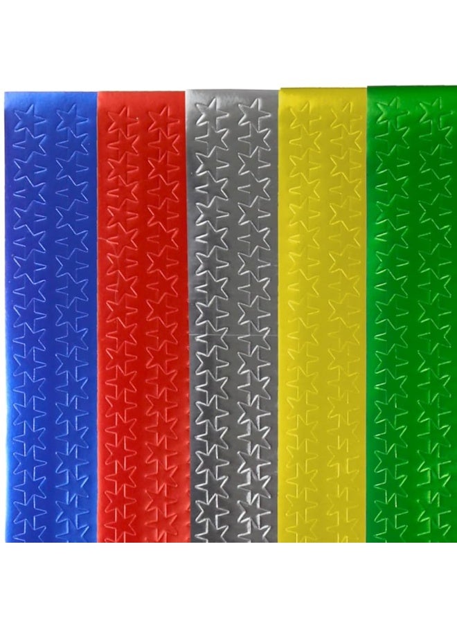 Iconikal 6000Count Bulk Metallic Foil Reward Stars Stickers Blue Red Silver Gold Green - Image 2