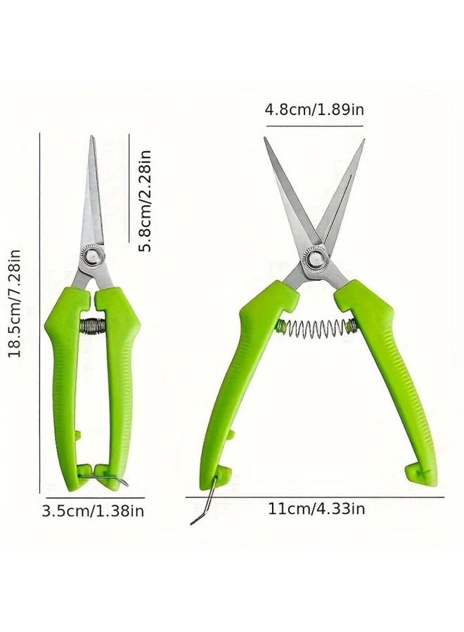 Red Ergonomic Stainless Steel Garden Scissors Battery Free Ideal for Pruning Potted Plants and Gardens - Image 4