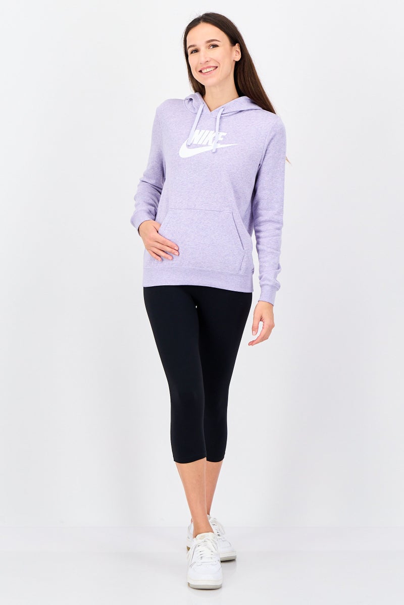 Nike Women Sportswear Fit Long Sleeve Outdoor Hoodie, Lavender - Image 2