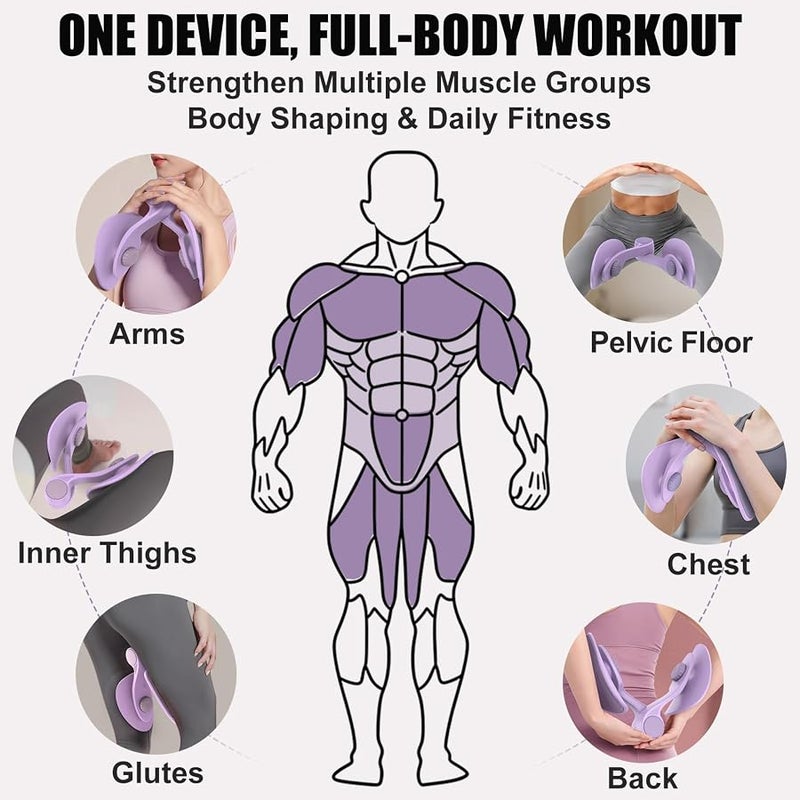 Tinrief 35 LB Thigh Exerciser Kegel Exerciser, Pelvic Floor Trainer, Kegel Trainer for Postpartum Rehabilitation, Trimmer Inner Thigh, Thigh Toner Workout (35LB Purple) - Image 5