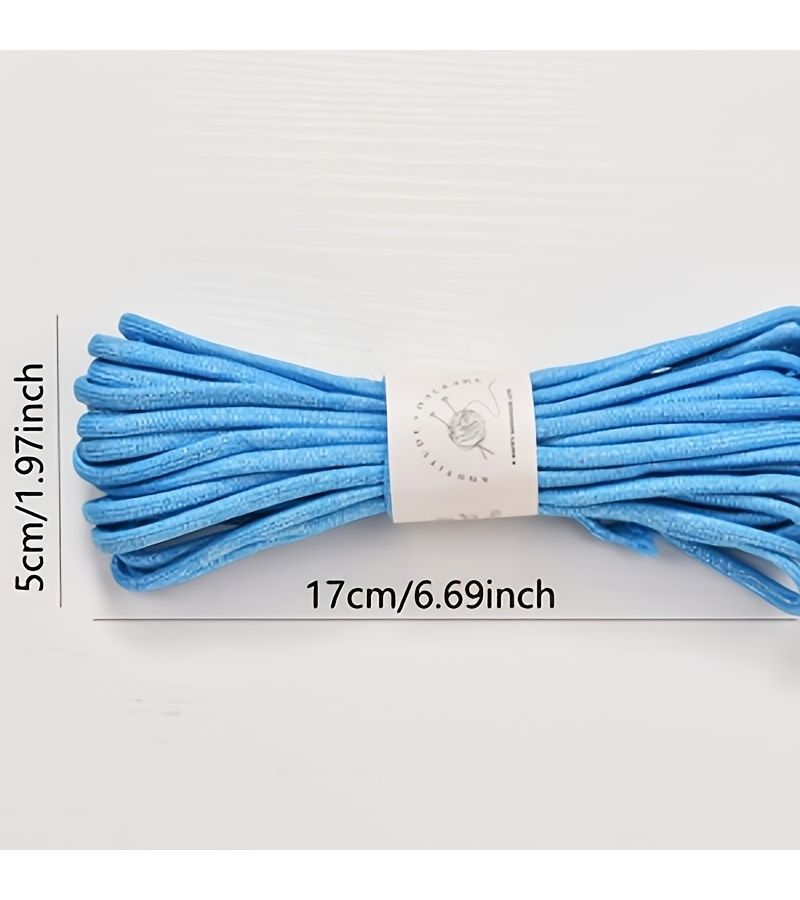 Emerald Green and Gold Polyester Crochet Cord 5mm 196.85 Inch For DIY Bags - Image 3