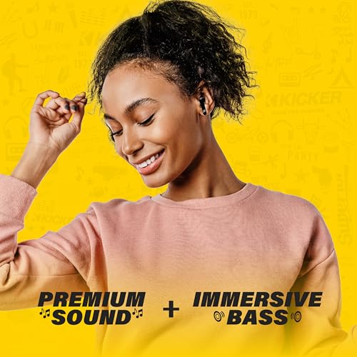 KICKER TWS2 True Wireless Earbuds, Bluetooth Earbuds with Microphone, Environmental Noise Cancelling, Wireless Earphones for Android and iOS, Fast Charging Case USB-C with 24 Hours of Playtime - Image 2