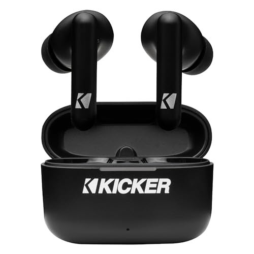 KICKER TWS2 True Wireless Earbuds, Bluetooth Earbuds with Microphone, Environmental Noise Cancelling, Wireless Earphones for Android and iOS, Fast Charging Case USB-C with 24 Hours of Playtime - Image 1
