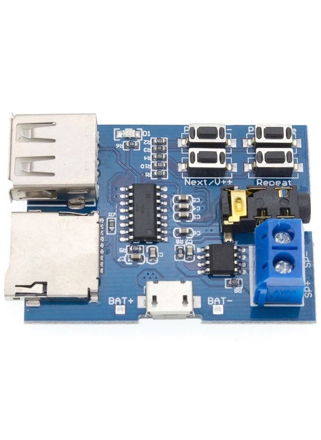 Generic - MP3 Lossless Decoder Board Decoder TF Card USB Flash Drive MP3 Decoding Player Module With Amplifier, Interface: Micro - Image 1