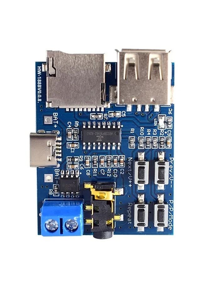Generic - MP3 Lossless Decoder Board Decoder TF Card USB Flash Drive MP3 Decoding Player Module With Amplifier, Interface: Micro - Image 1