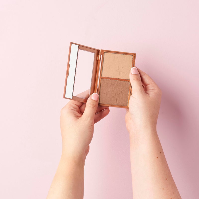 W7 Hollywood Bronze & Glow - Pressed Powder Duo Shimmer Bronzer & Highlighter - Contouring & Highlighting Vegan Makeup - Image 5